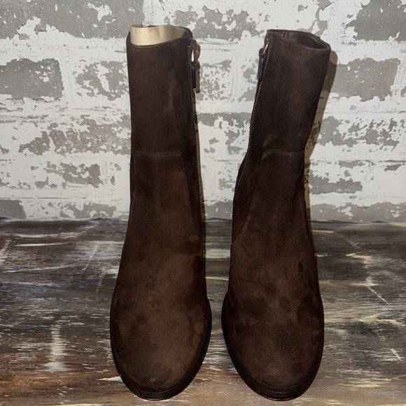 NEW Stuart Weitzman Women's 9 Esme Zip Suede Bootie‎ MARP $595 - Picture 2 of 10